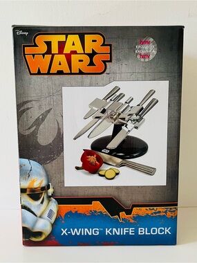 Star Wars X-Wing Knife Block - Stainless Steel Knives NIB
